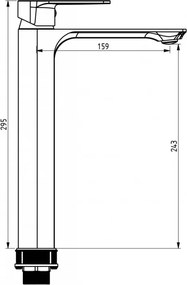 Mexen Alexa - Vysoká umývadlová batéria, chrómová, 71210-00