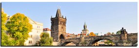 Obraz na plátne - Karlov most v Prahe - panoráma 5259A (120x45 cm)