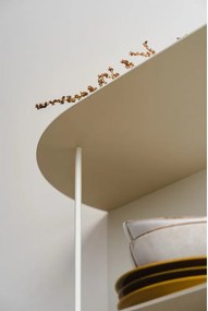 Béžová poschodová kovová polica 80 cm Lina – noo.ma