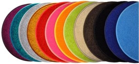 Vopi, Kusový koberec Eton vínovo červený kruh, 67x67 (priemer) kruh, červená, chodba / predsieň