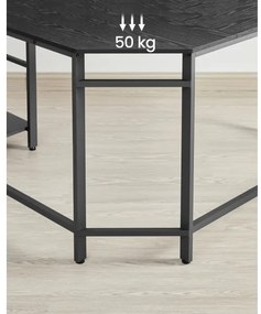 Rohový písací stôl SOLEA čierny