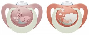 Cumlík NUK First Choice Night 6-18m 2 ks Bunny/Sheep, vel. 6-18 m