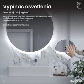 Okrúhle zrkadlo s LED svetlom E1