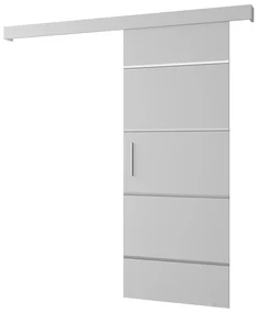 Posuvné dvere 90 cm Sharlene IV (biela matná + biela matná + strieborná). Vlastná spoľahlivá doprava až k Vám domov. 1043743