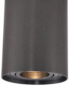 Moderné zapustené bodové svetlo tmavosivé GU10 50 mm výkyvné - Rondoo Up