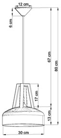 Čierno-béžové závesné svietidlo Nice Lamps Olla