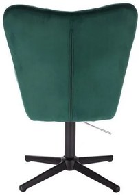 LuxuryForm DESIGN Kreslo AURORA VELUR na čiernom kríži - zelené