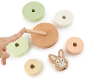 Bieco - Drevená stohovacia veža - králiček Fine