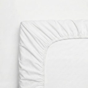 Kvalitex Saténové prestieradlo s gumou biela, 90 x 200 cm