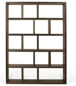 Hnedá knižnica v dekore orecha 150x198 cm Berlin – TemaHome