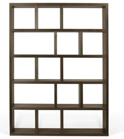 Hnedá knižnica v dekore orecha 150x198 cm Berlin – TemaHome
