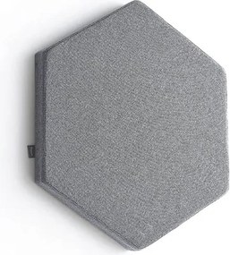Akustický panel POLY, hexagon, 600x600x56 mm, nástenný, svetlošedá