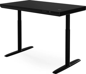 Elektrický písací stôl sit-stand so zásuvkou a bezdrôtovou nabíjačkou Qi čierny, 1200 mm: ELLIS