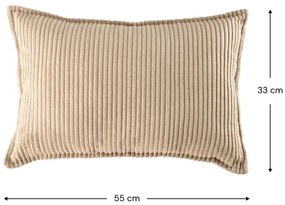 Svetlohnedý menčestrový detský pohovkový vankúš Bolster – Wigiwama