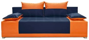 Pohovka trojsedačka Ibriso (modrá + oranžová). Vlastná spoľahlivá doprava až k Vám domov. 1042500