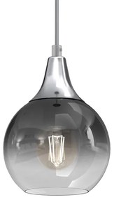 Luster na lanku MONTE 1xE27/60W/230V pr. 15 cm matný chróm