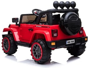 LEAN CARS Elektrické autíčko - Jeep BRD-7588 4x4 - červené - 4x45W - 1x12V10Ah - 2023