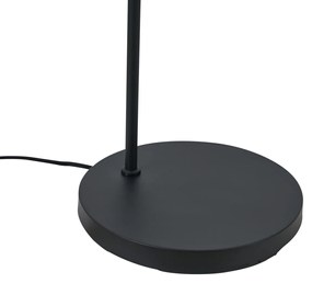 Art Deco stojacia lampa čierna s čiernym tienidlom - Nest