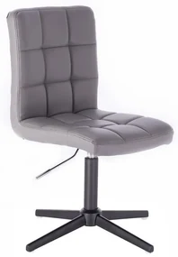LuxuryForm DESIGN Stolička TOLEDO na čiernom kríži - šedá