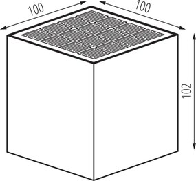 Kanlux 28996-LED Solárne nástenné svietidlo REKA LED/3W/230V 3000/4000/6500K IP65 čierna