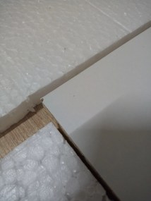 AKCIA Biely jedálenský stôl s doskou v dekore dub sonoma MADO 120x80 II. akosť