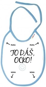 Nepremokavý podbradník Baby Nellys TO DÁŠ OCKO! modrý
