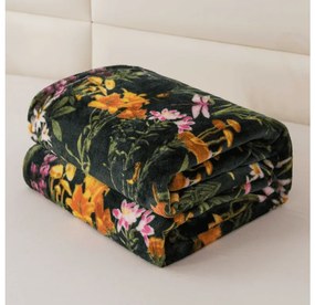 Mikroplyšová deka MYSTIC GARDEN, tmavozelená Rozmer: 200 x 220 cm