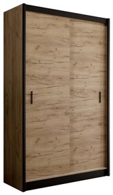 Šatní skriňa SAPHIRA 150x215 cm s posuvnými dverami dub craft