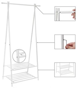 Stojan na oblečenie Ualdi biely