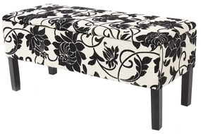 Lavička Renens - látka, vzor kvety