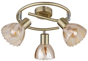 Globo 54315M-3 - Bodové svietidlo ZACHERY 3xE14/40W/230V zlatá