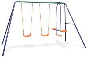 Súprava hojdačiek so 4 sedadlami, oranžová