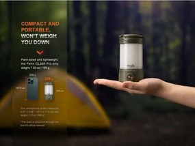 Fenix CL26RPROOLI - LED Stmievateľná prenosná nabíjacia lampa LED/USB IP66 zelená