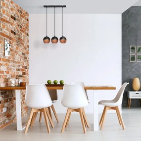 LED Luster na lanku MIDWAY 3xGU10/4,8W/230V čierna/medená