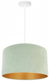 Závesné svietidlo Mediolan, 1x pistáciové/zlaté textilné tienidlo, (výber z 2 farieb konštrukcie), (fi 35cm)