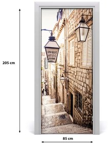Fototapeta samolepiace dvere ulice staré mesto 85x205 cm