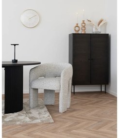 Svetlosivé čalúnené jedálenské kreslo s podrúčkami Monroe – House Nordic