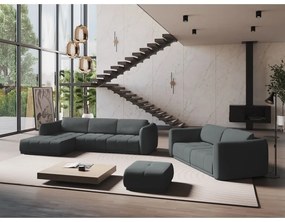 Tmavosivá rohová pohovka (ľavý roh) Hoku – Makamii