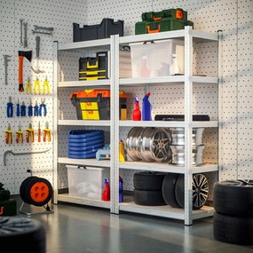 Regál s vysokou nosnosťou HEAVY, max. 875kg, 90x40x180cm, strieborná Jurhan