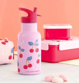 A Little Lovely Company - antikorová fľaša na pitie, 350 ml - čerešne