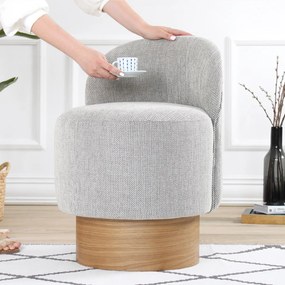 Taburet Barren Puf Grey