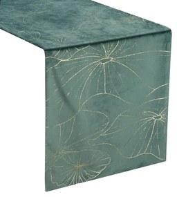 Dekorstudio Elegantný zamatový behúň na stôl BLINK 18 tmavomätový Rozmer behúňa (šírka x dĺžka): 35x220cm