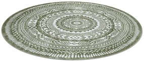 Dywany Łuszczów, Kusový koberec Napkin green kruh, 160x160 (priemer) kruh, zelená, chodba / predsieň