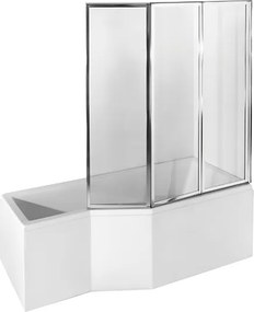 Besco Akrylátová atypická vaňa s vaňovou zástenou INTEGRA VK 3 150x75 (170x75) BESCO-Rozmery: 150x75, BESCO-Farba: Biela, BESCO-Orientácia: Ľavá