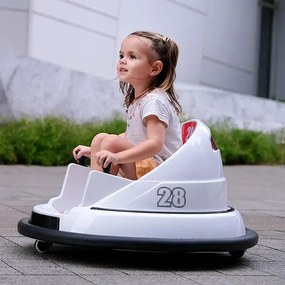 Elektrické detské odrážadlo, 6 V, s batériou a diaľkovým ovládaním, biele