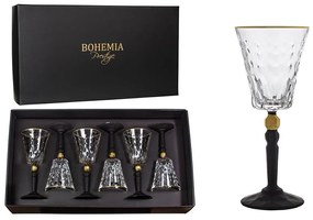 BOHEMIA PRESTIGE CONTE BLACK POHÁR NA VÍNO 260ML SADA 6 KS