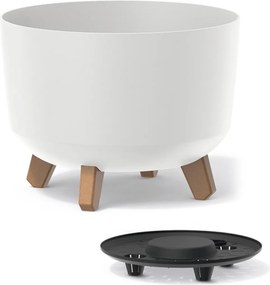 Plastový kvetináč na nožičkách DGRL300 29 cm - biela