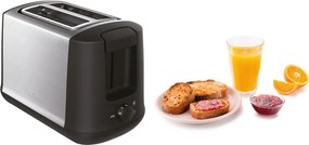 Čierny/v striebornej farbe hriankovač Subito TT340830 – Tefal