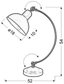 Candellux OLD Stolná lampa 1X40W E27 White 41-27931