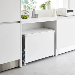 Biely kovový odpadkový kôš na triedený odpad Tower – YAMAZAKI